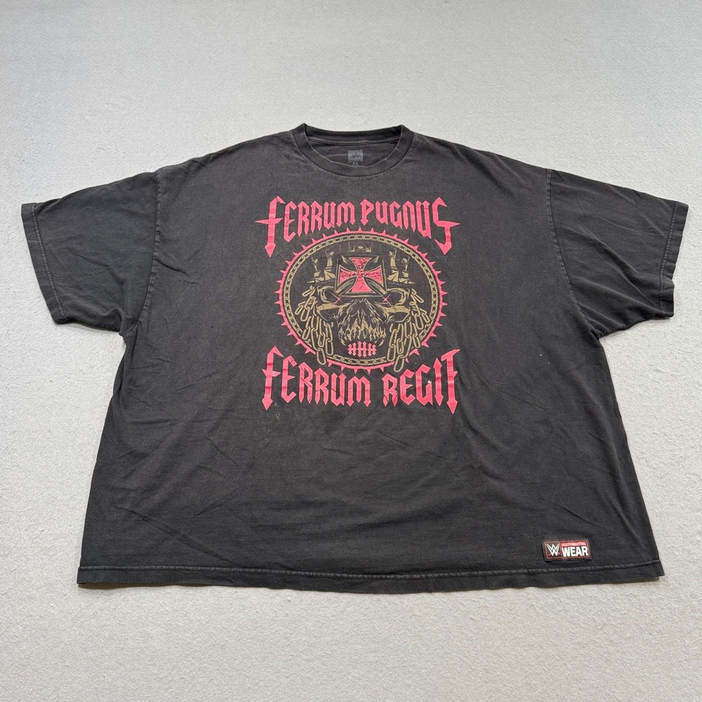 WWE Authentic Triple H T-Shirt Men's 5X Black Ferrum Pugnus Graphic Grunge Biker